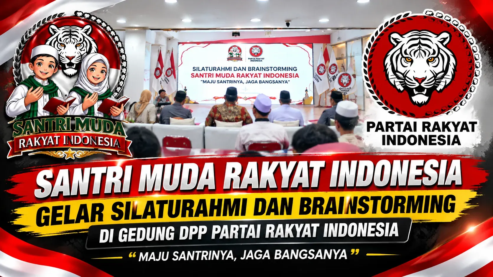 Santri Muda Rakyat Indonesia Gelar Silaturahmi dan Brainstorming di Gedung DPP Partai Rakyat Indonesia